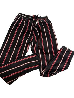 NWOT Striped comfy casual dress pants in Black, Red & White